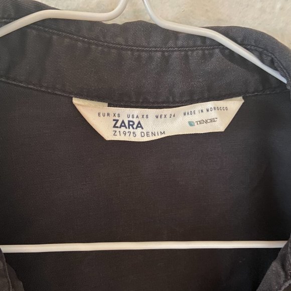 Grey Denim Blouse - Zara - Picture 6 of 7